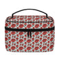 Red Roses Leather Cosmetic Bag