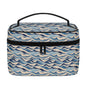 Blue Waves Leather Cosmetic Bag