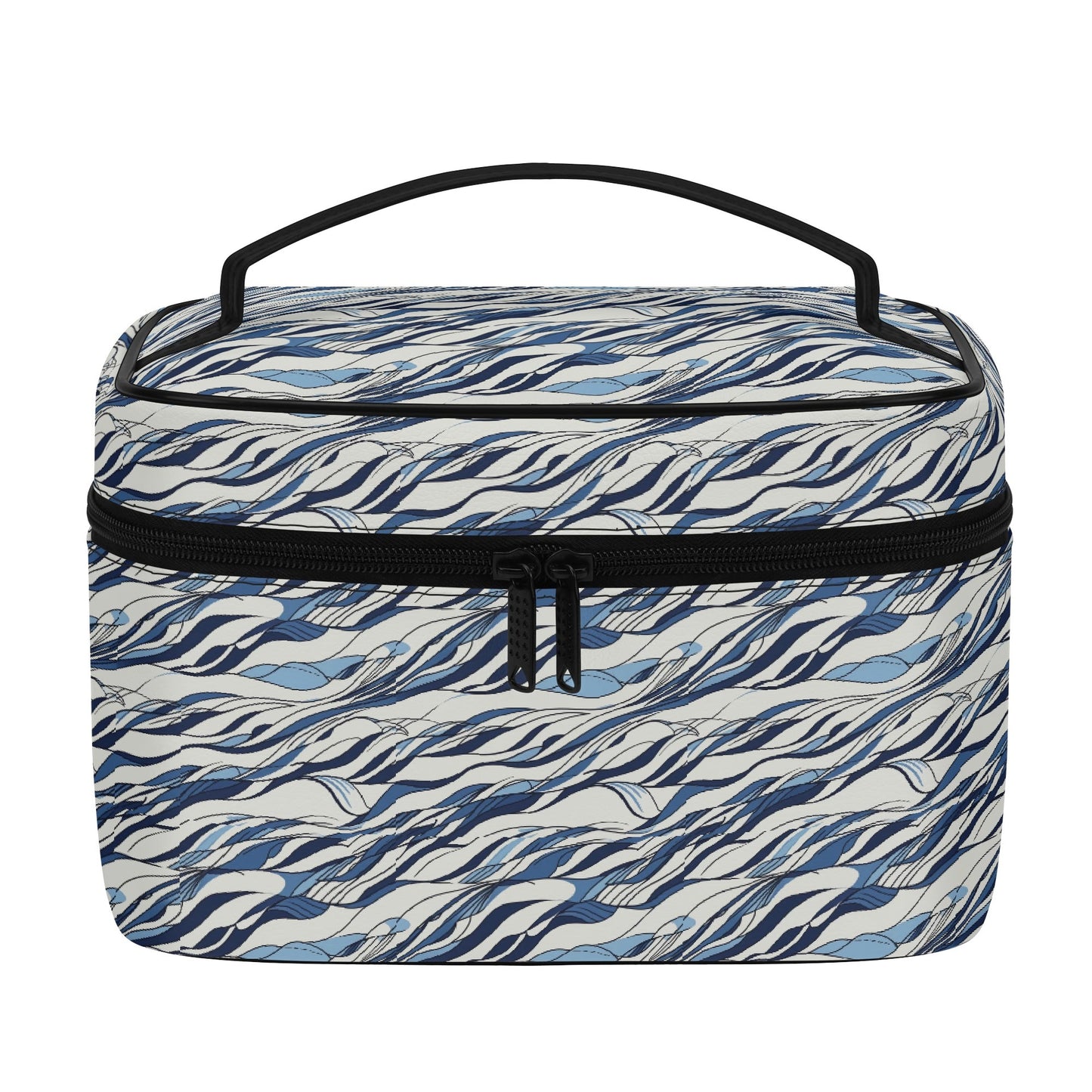 Ocean Lines Leather Cosmetic Bag