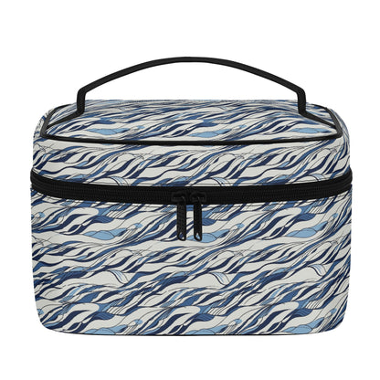 Ocean Lines Leather Cosmetic Bag