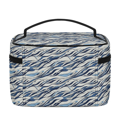 Ocean Lines Leather Cosmetic Bag