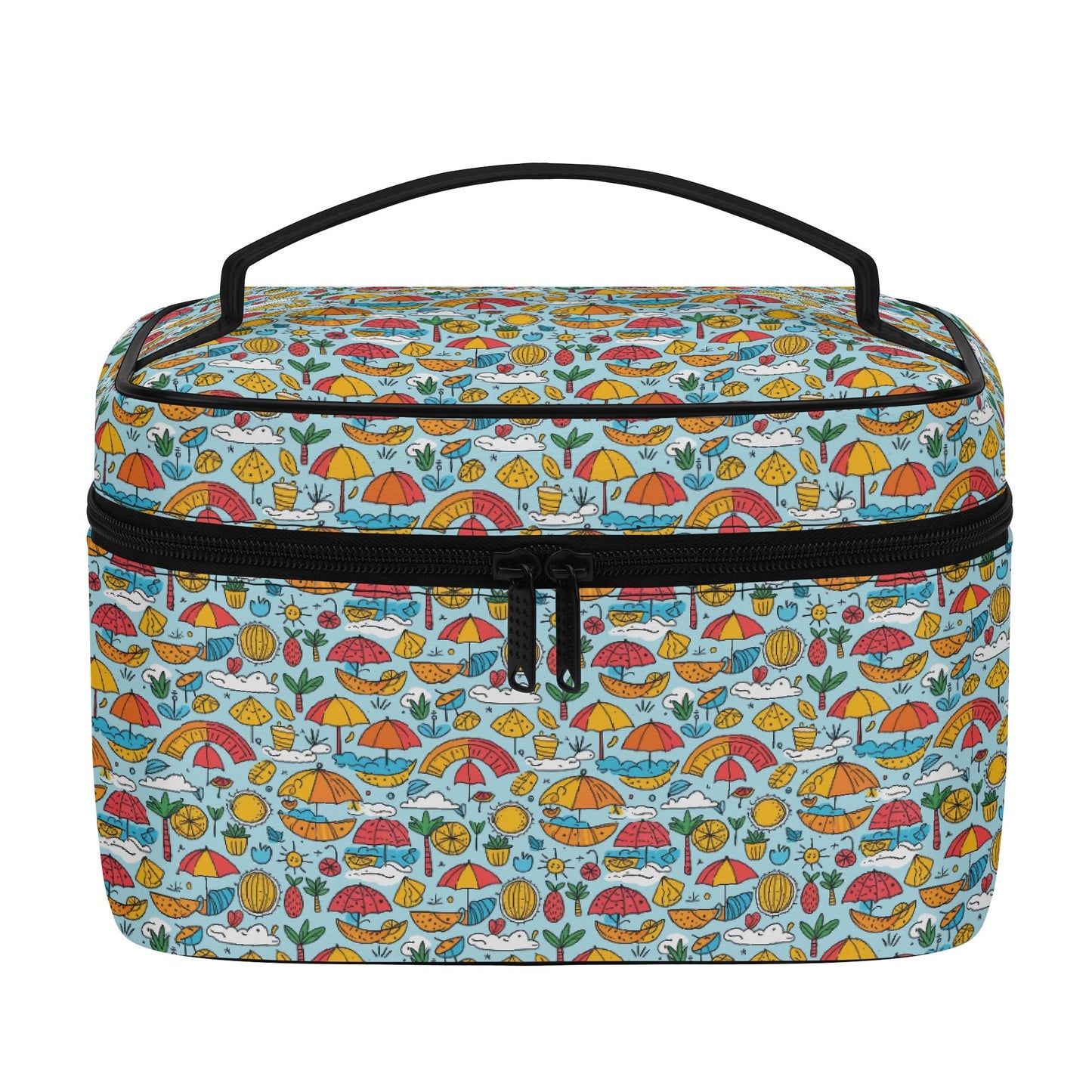 Fun of a Beach Leather Cosmetic Bag