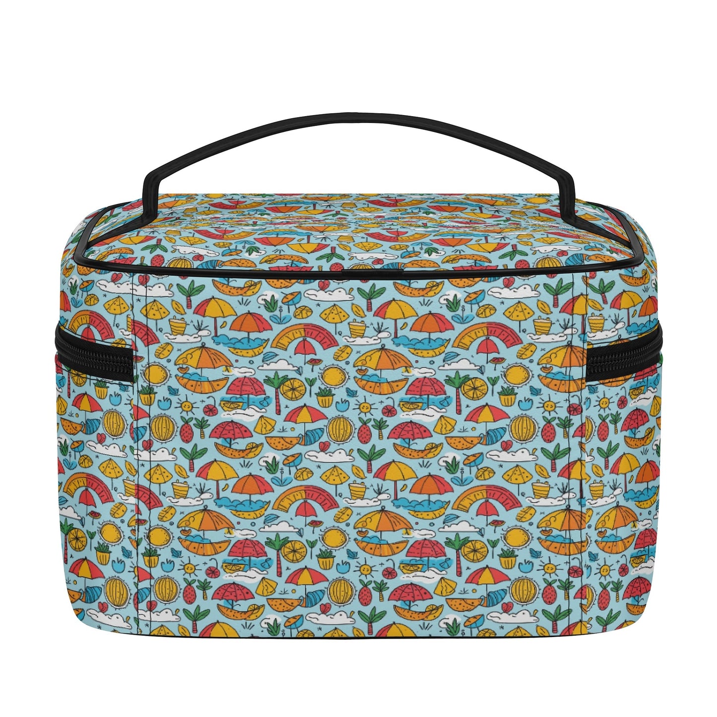Fun of a Beach Leather Cosmetic Bag
