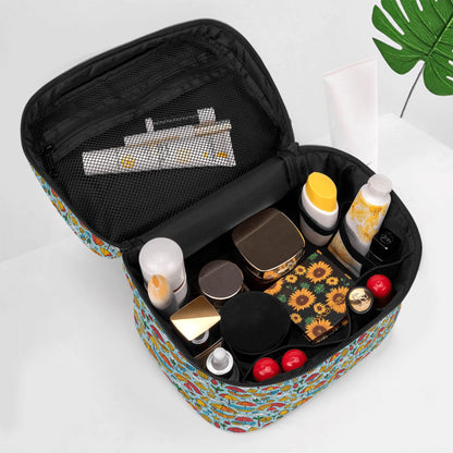 Fun of a Beach Leather Cosmetic Bag