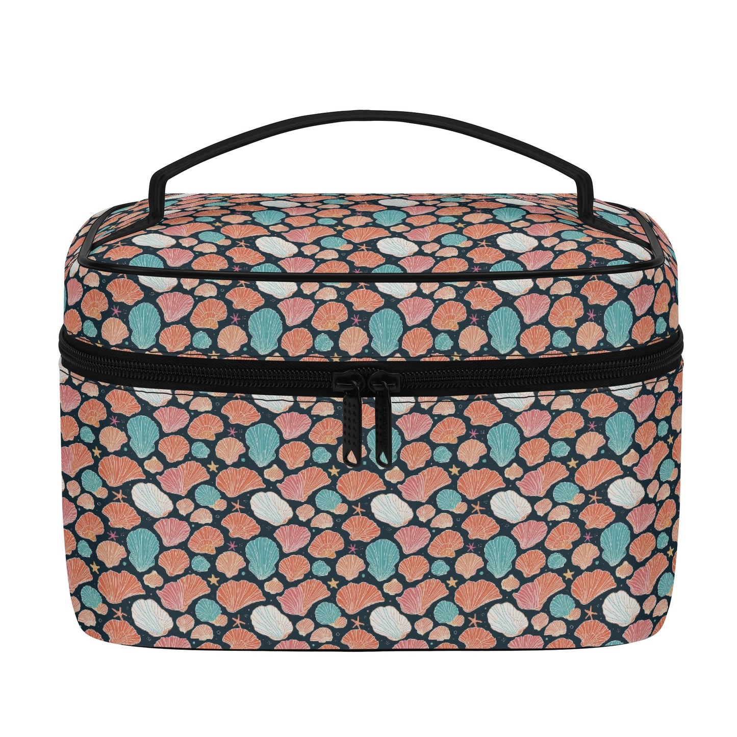 Big Shells and Stars Leather Cosmetic Bag