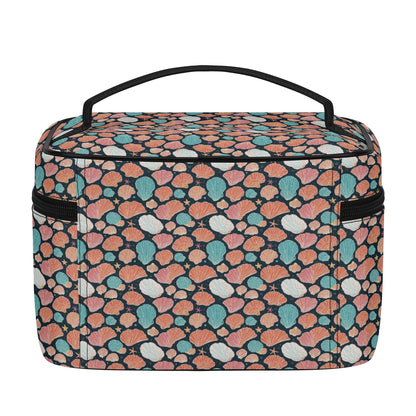 Big Shells and Stars Leather Cosmetic Bag