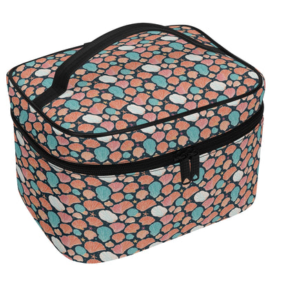 Big Shells and Stars Leather Cosmetic Bag