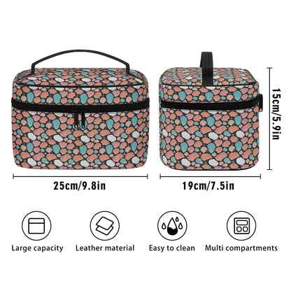 Big Shells and Stars Leather Cosmetic Bag