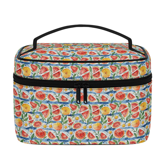 Watermelon Leather Cosmetic Bag