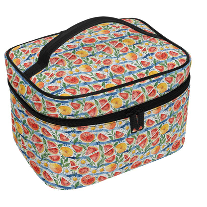 Watermelon Leather Cosmetic Bag