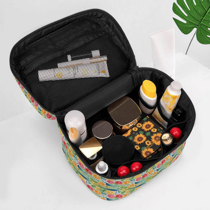 Watercolor Fruit Leather Cosmetic Bag
