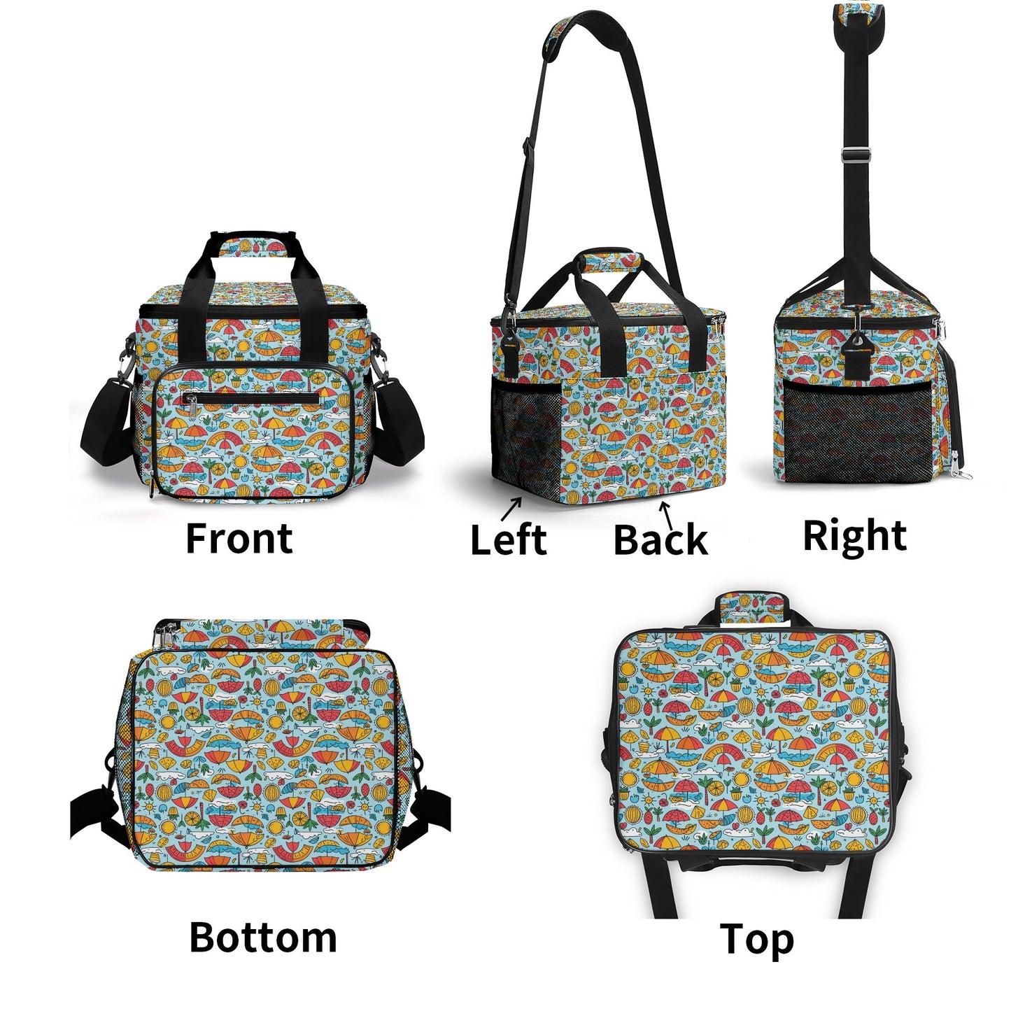 Fun of a Beach Insulated Leakproof Cooler Bag Lunch Box