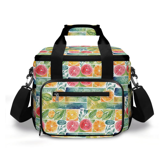 Watercolor Fruit Insulated Leakproof Cooler Bag Lunch Box