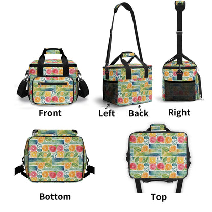 Watercolor Fruit Insulated Leakproof Cooler Bag Lunch Box