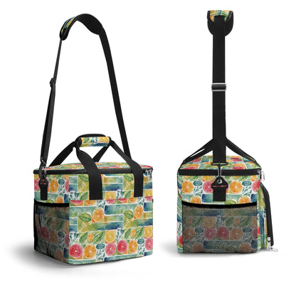 Watercolor Fruit Insulated Leakproof Cooler Bag Lunch Box