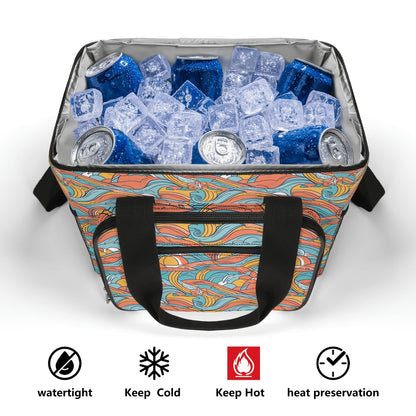 Ocean Abstract Insulated Leakproof Cooler Bag Lunch Box