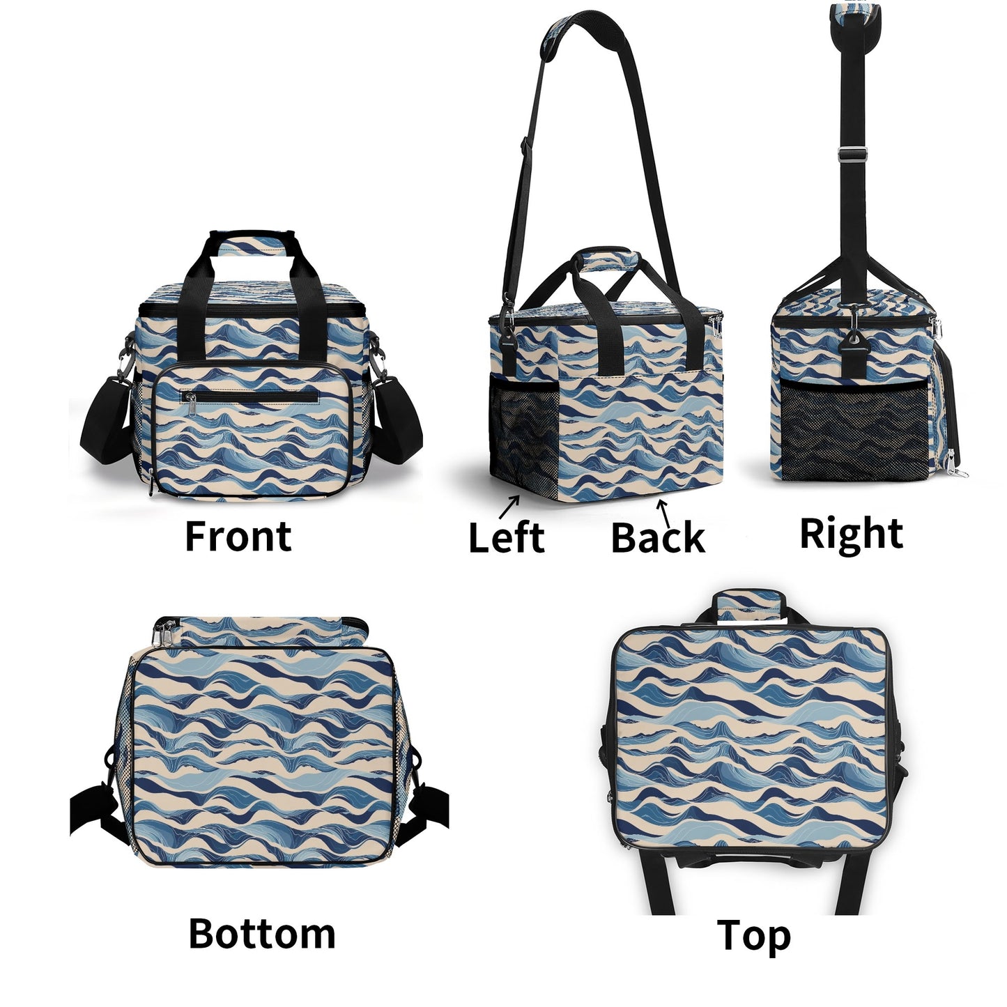 Blue Waves Insulated Leakproof Cooler Bag Lunch Box