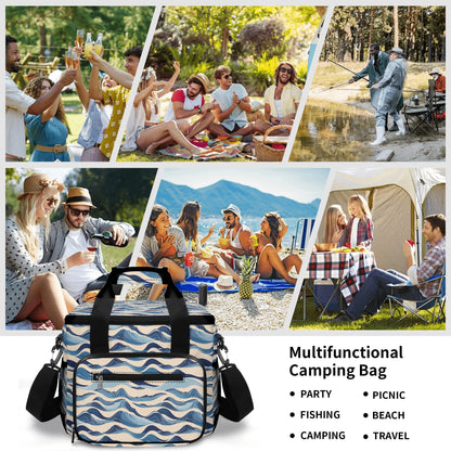 Blue Waves Insulated Leakproof Cooler Bag Lunch Box