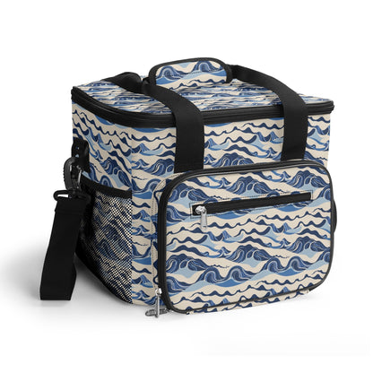 Abstract Waves Insulated Leakproof Cooler Bag Lunch Box