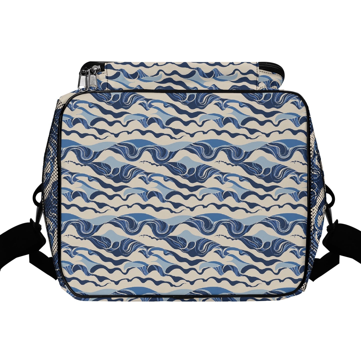 Abstract Waves Insulated Leakproof Cooler Bag Lunch Box