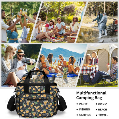 Gold Margarita Insulated Leakproof Cooler Bag Lunch Box