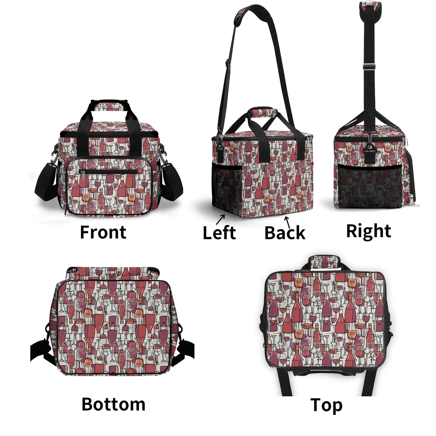 Wine with Me Insulated Leakproof Cooler Bag Lunch Box