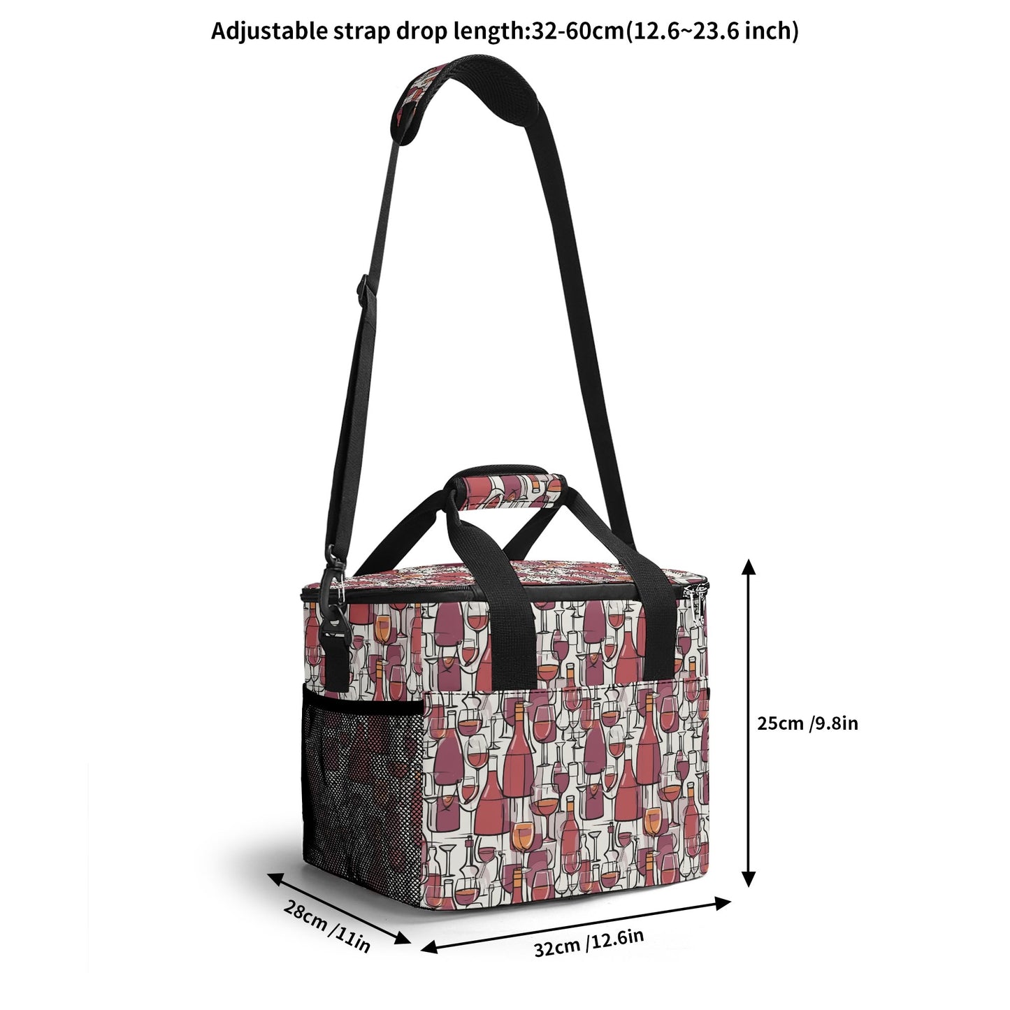 Wine with Me Insulated Leakproof Cooler Bag Lunch Box