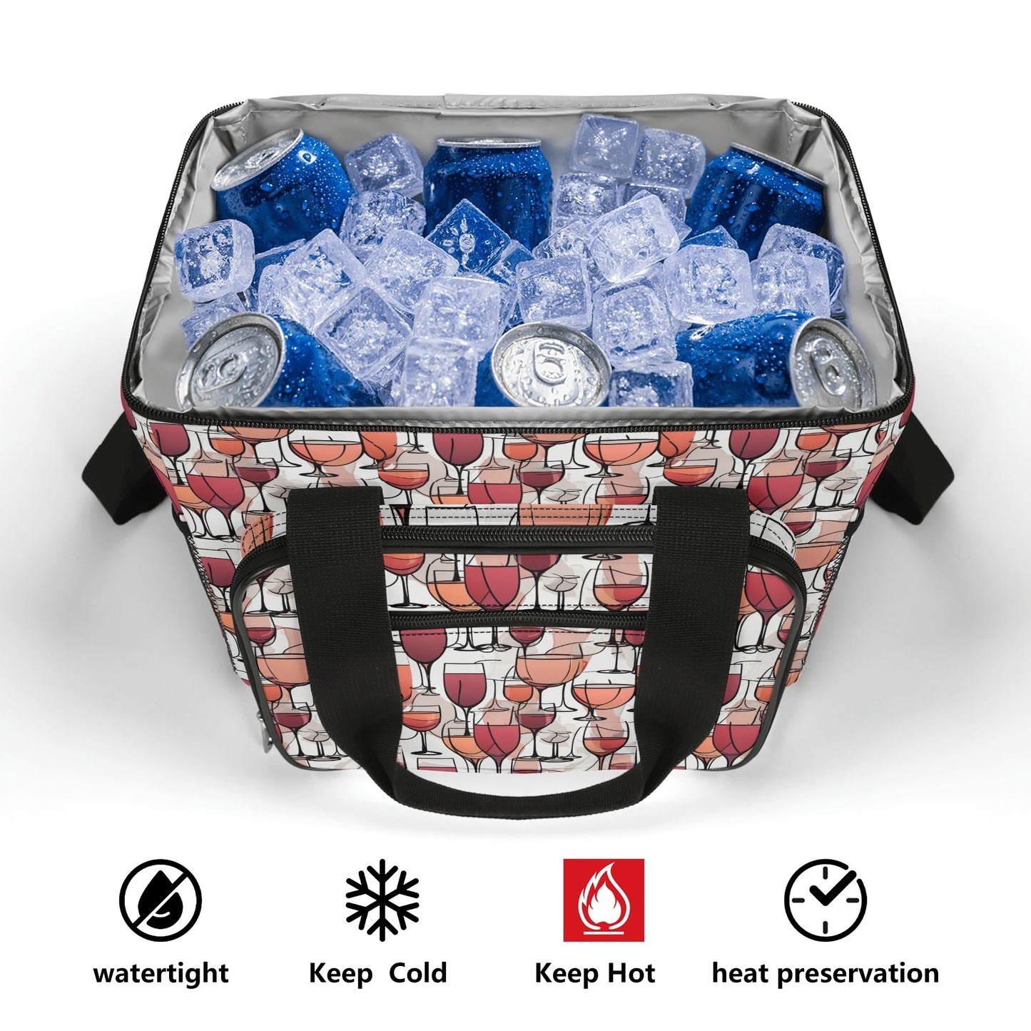 Wine Dining Insulated Leakproof Cooler Bag Lunch Box