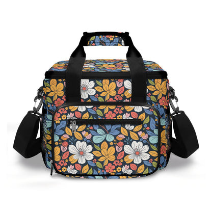 Bright Flowers Insulated Leakproof Cooler Bag Lunch Box