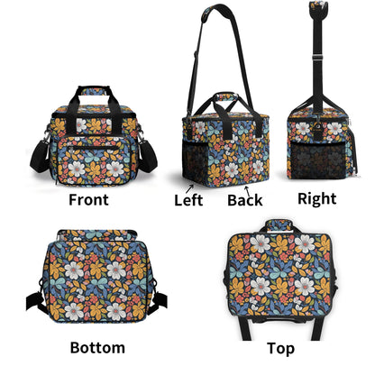 Bright Flowers Insulated Leakproof Cooler Bag Lunch Box