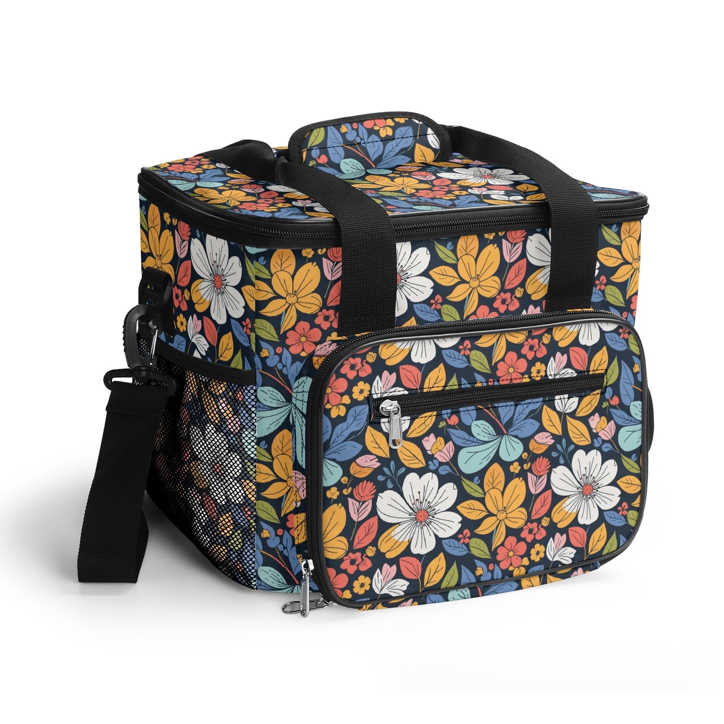 Bright Flowers Insulated Leakproof Cooler Bag Lunch Box
