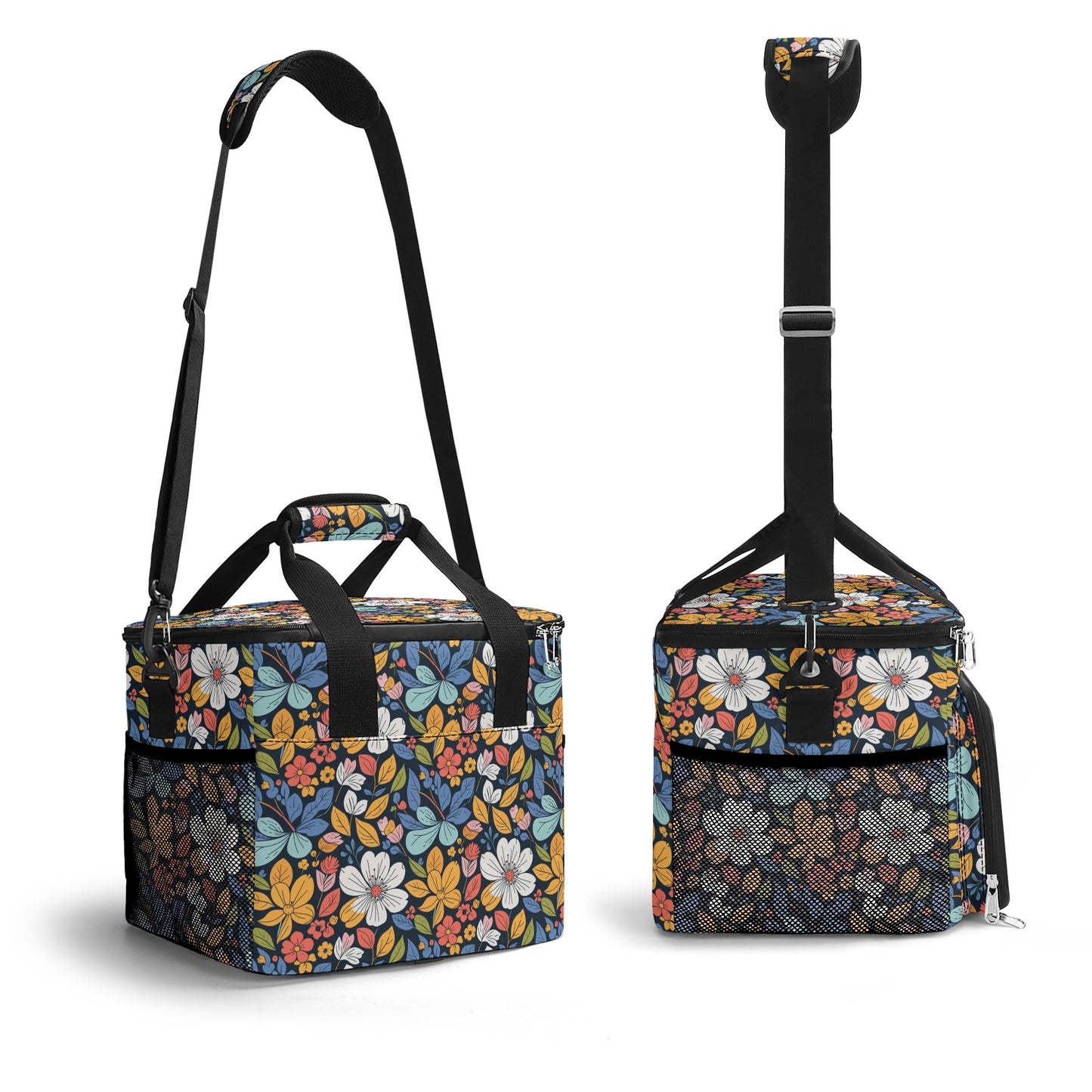 Bright Flowers Insulated Leakproof Cooler Bag Lunch Box