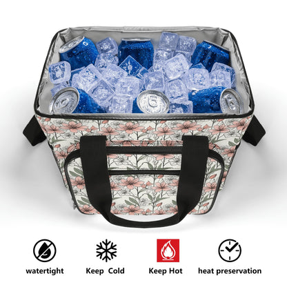 Japan Floral Insulated Leakproof Cooler Bag Lunch Box