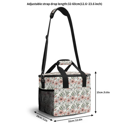Japan Floral Insulated Leakproof Cooler Bag Lunch Box