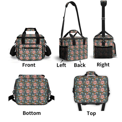 Wild Flowers Insulated Leakproof Cooler Bag Lunch Box