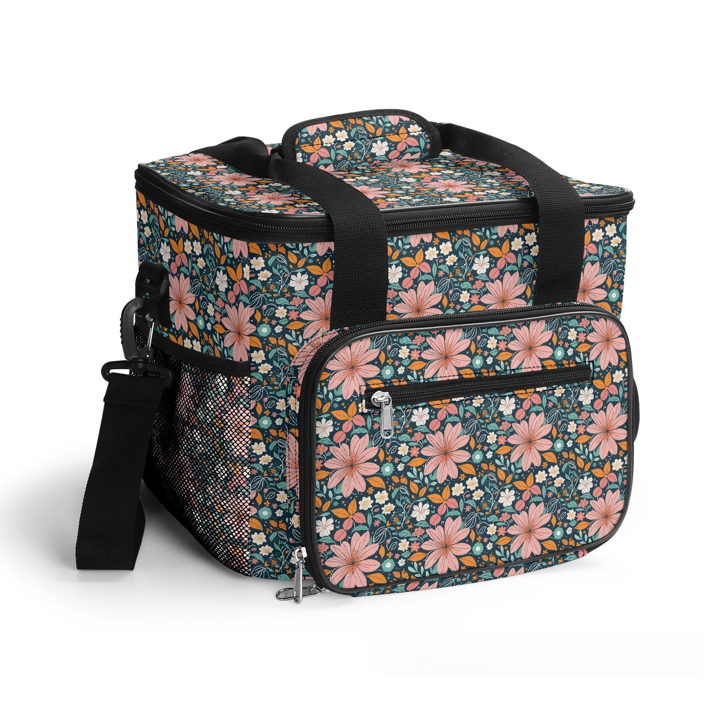 Wild Flowers Insulated Leakproof Cooler Bag Lunch Box