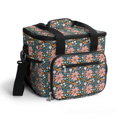 Wild Flowers Insulated Leakproof Cooler Bag Lunch Box