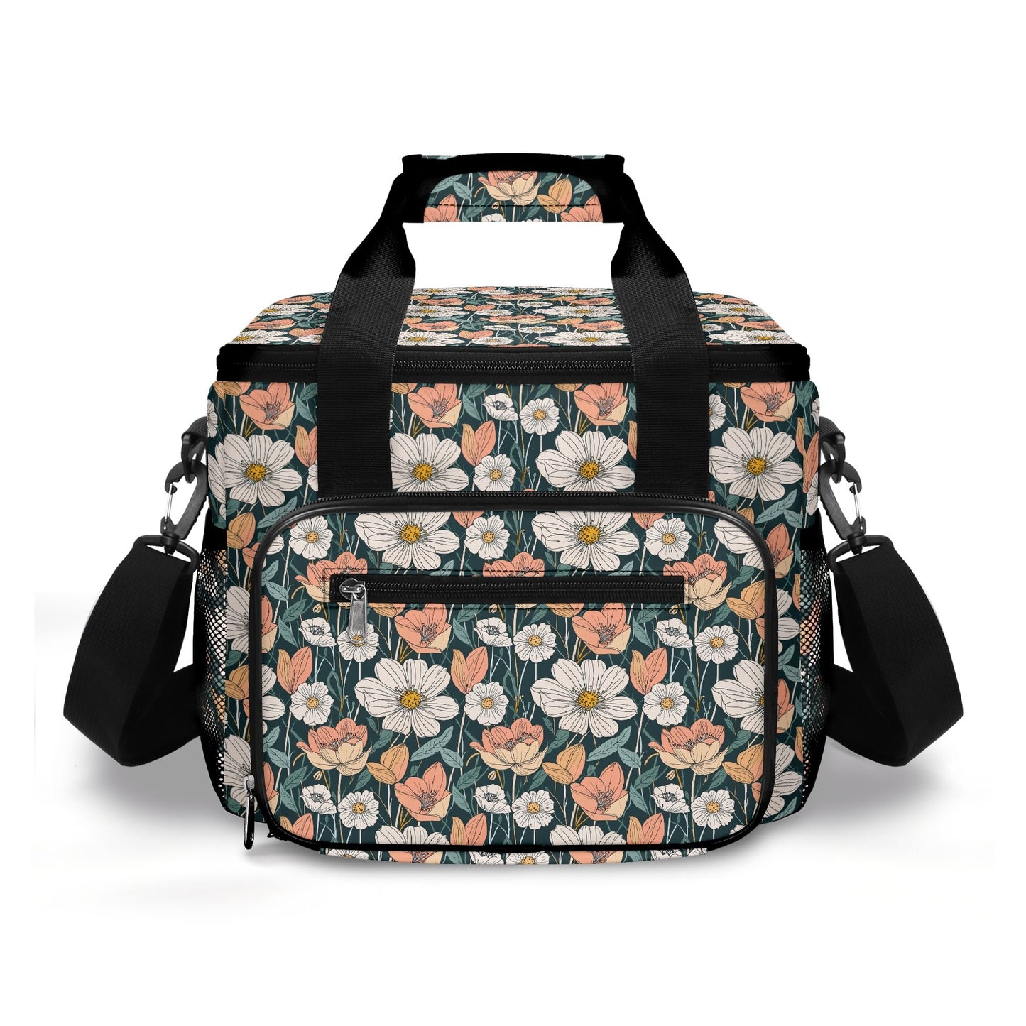Tulips and Daisys Insulated Leakproof Cooler Bag Lunch Box