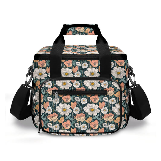 Tulips and Daisys Insulated Leakproof Cooler Bag Lunch Box