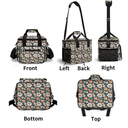 Tulips and Daisys Insulated Leakproof Cooler Bag Lunch Box