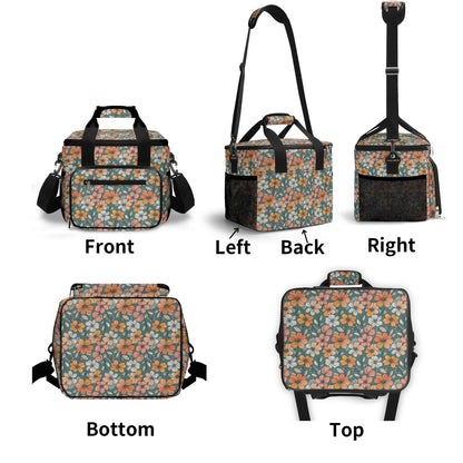 Pastel Flowers Insulated Leakproof Cooler Bag Lunch Box