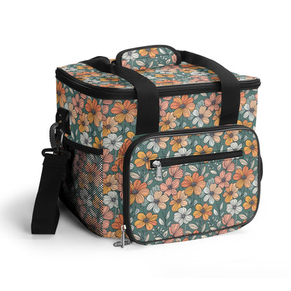 Pastel Flowers Insulated Leakproof Cooler Bag Lunch Box