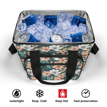 Pastel Floral Insulated Leakproof Cooler Bag Lunch Box