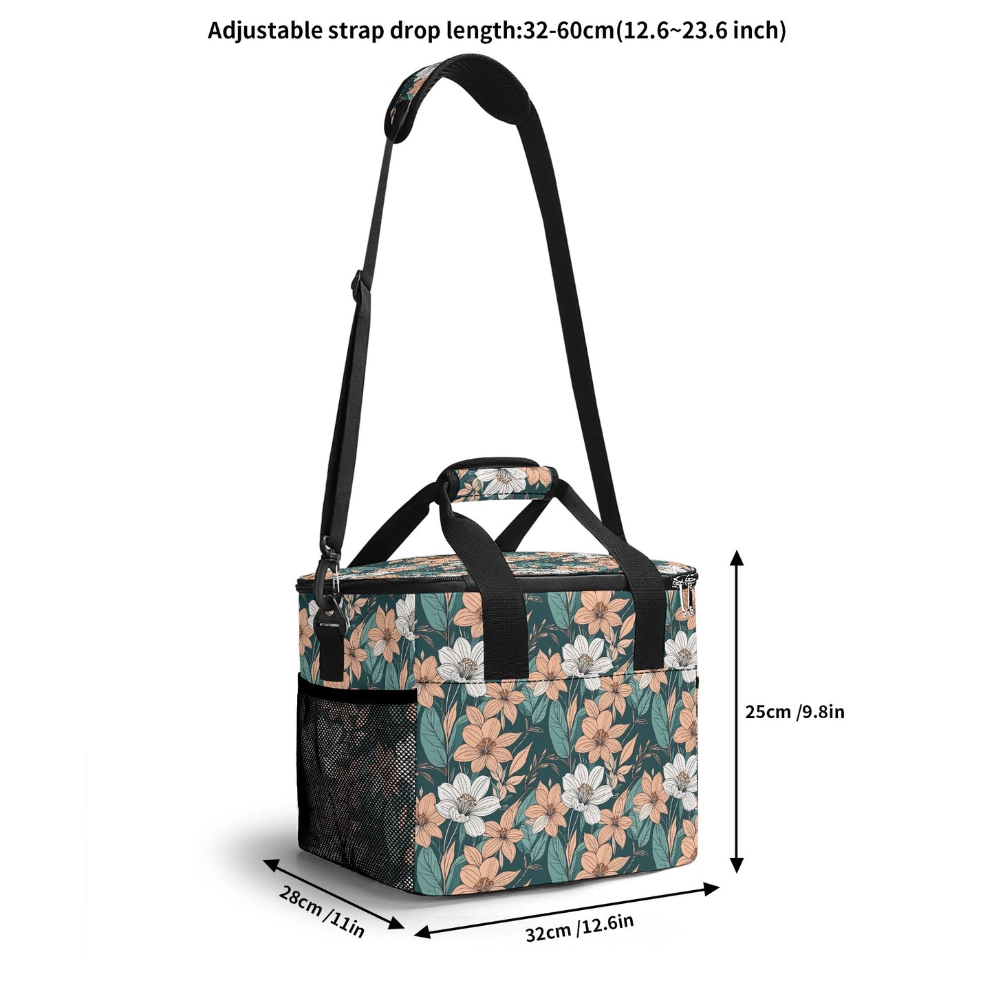 Pastel Floral Insulated Leakproof Cooler Bag Lunch Box