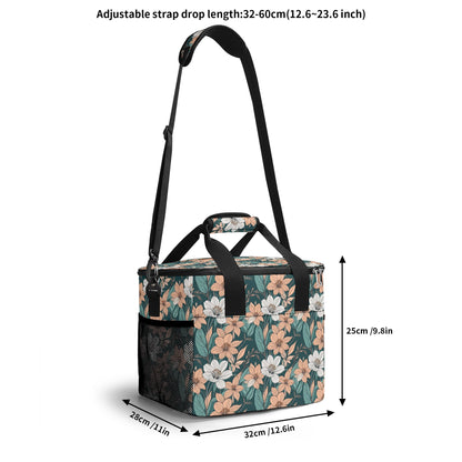 Pastel Floral Insulated Leakproof Cooler Bag Lunch Box