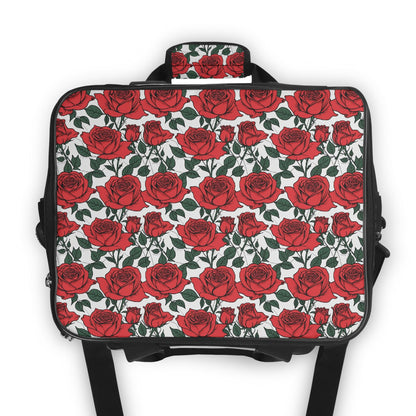 Red Leafy Roses Insulated Leakproof Cooler Bag Lunch Box