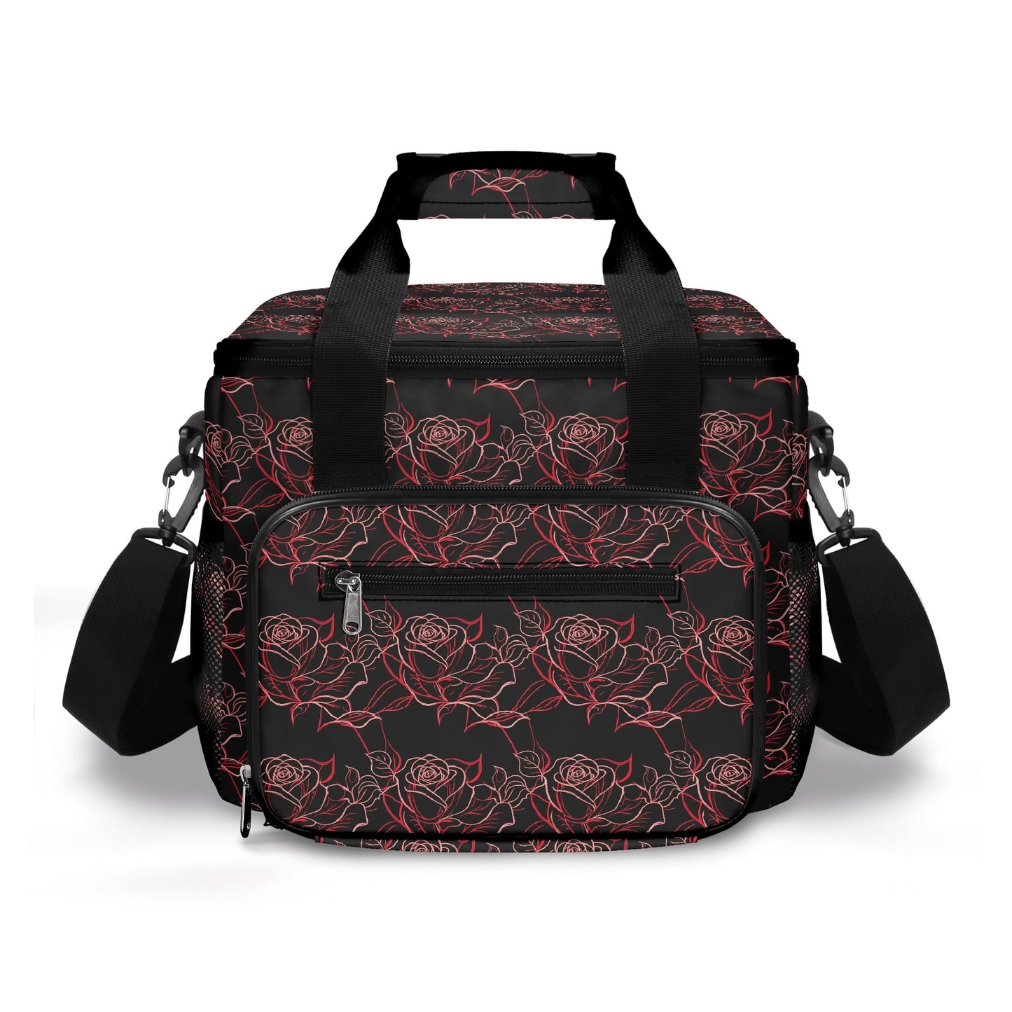 Red Light Rose Insulated Leakproof Cooler Bag Lunch Box