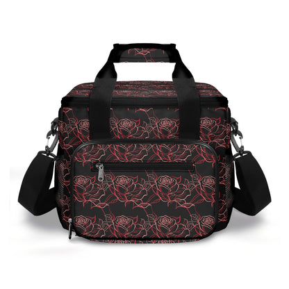 Red Light Rose Insulated Leakproof Cooler Bag Lunch Box