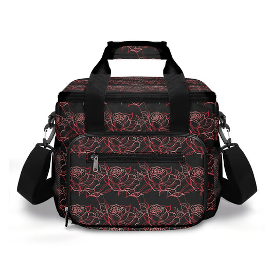 Red Light Rose Insulated Leakproof Cooler Bag Lunch Box