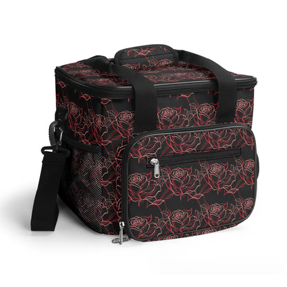 Red Light Rose Insulated Leakproof Cooler Bag Lunch Box